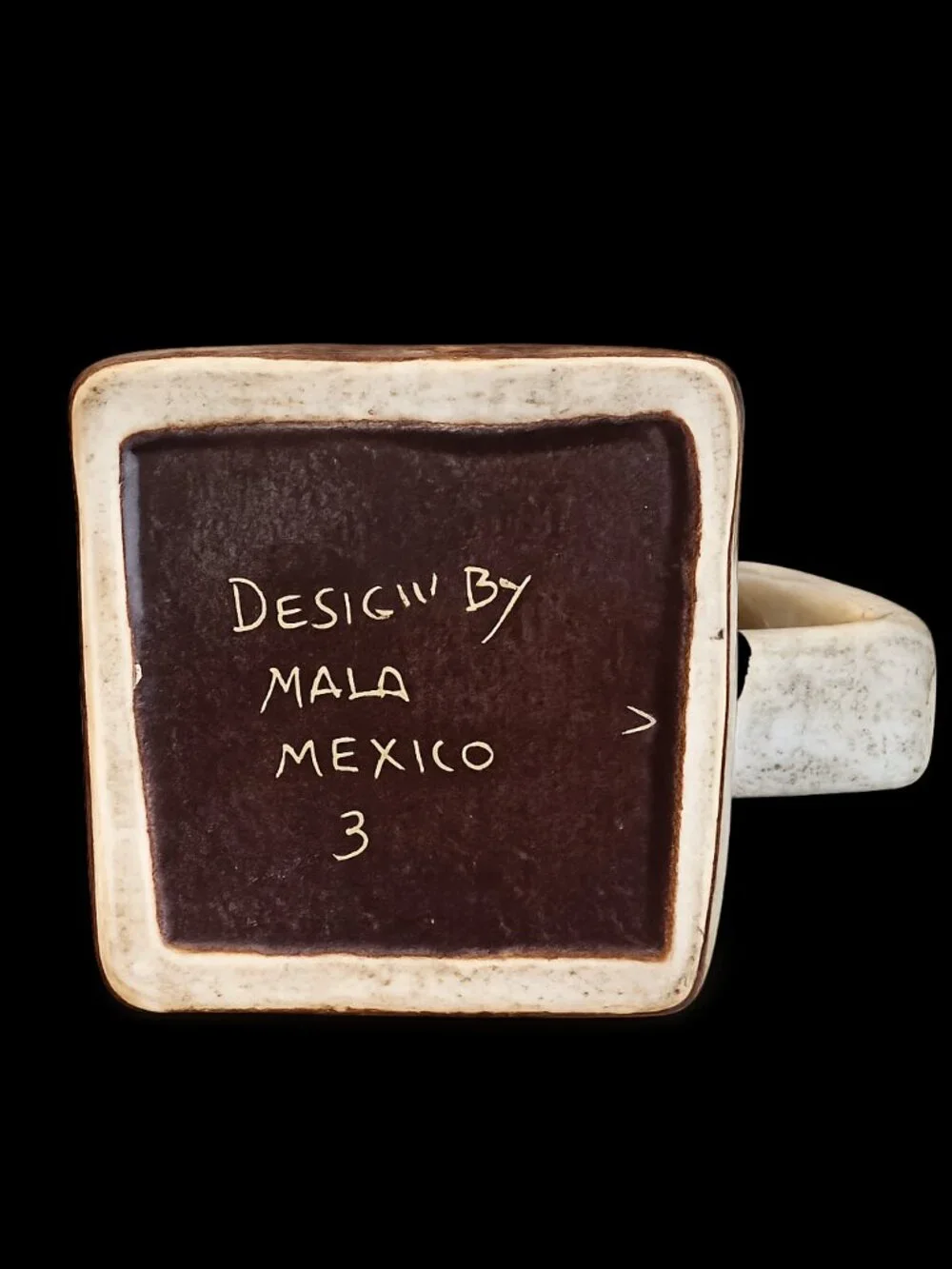 Malo Mexico Black Cat Stoneware Coffee Mug Handmade Pottery 16 oz Rustic Cat Mug
